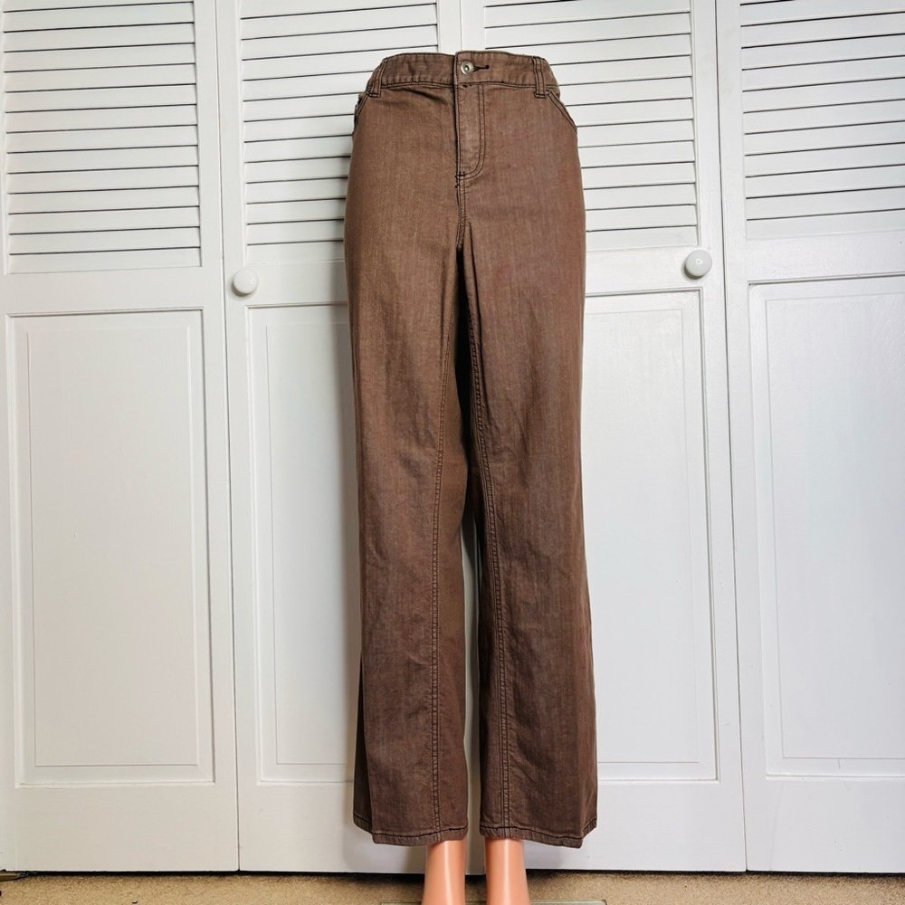 CHRISTOPHER & BANKS Brown Jeans Size 14